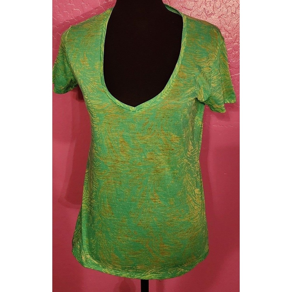 Kelly Green Short Sleeve Burnout Retro Rue21 junior's XL T Shirt Tee